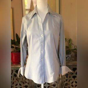 Brooks Brothers Fitted Non-Iron Stretch Button Down Blouse EUC